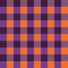 Orange and purple tartan plaid pattern. Texture from tartan, plaid, shirts, clothes, dresses, bedding, blankets, and other textiles. Scottish pattern checkered. Template for ornament. Seamless pattern