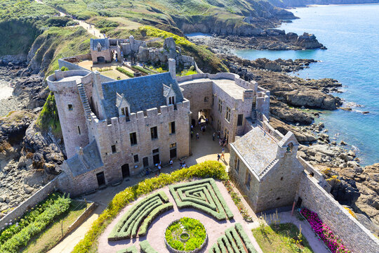 Aerial View of Fort La Latte and Formal Garden