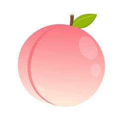 Peach isolated on PNG. Peach logo and icon design.