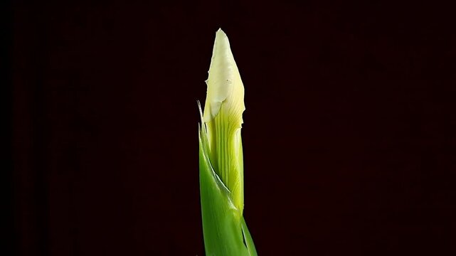Sbocciare rapido di iris bianco TimeLapse