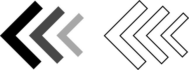 Arrow cursor dynamic fast symbol sign. Dynamic moving arrow representing speed, fast, acceleration vector illustration .