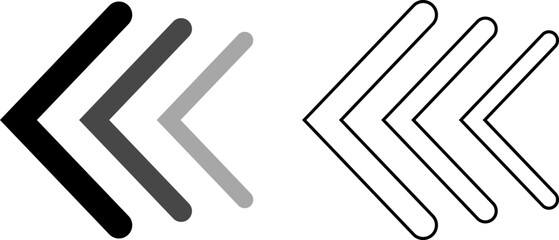 Arrow cursor dynamic fast symbol sign. Dynamic moving arrow representing speed, fast, acceleration vector illustration .