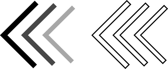 Arrow cursor dynamic fast symbol sign. Dynamic moving arrow representing speed, fast, acceleration vector illustration .