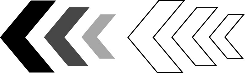 Arrow cursor dynamic fast symbol sign. Dynamic moving arrow representing speed, fast, acceleration vector illustration .