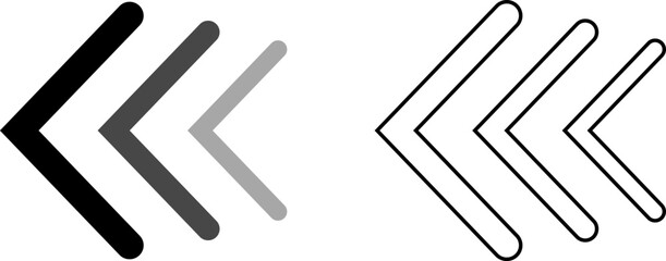 Arrow cursor dynamic fast symbol sign. Dynamic moving arrow representing speed, fast, acceleration vector illustration .