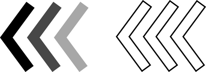 Arrow cursor dynamic fast symbol sign. Dynamic moving arrow representing speed, fast, acceleration vector illustration .