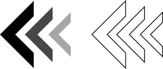 Arrow cursor dynamic fast symbol sign. Dynamic moving arrow representing speed, fast, acceleration vector illustration .