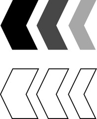 Arrow cursor dynamic fast symbol sign. Dynamic moving arrow representing speed, fast, acceleration vector illustration .
