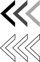 Arrow cursor dynamic fast symbol sign. Dynamic moving arrow representing speed, fast, acceleration vector illustration .