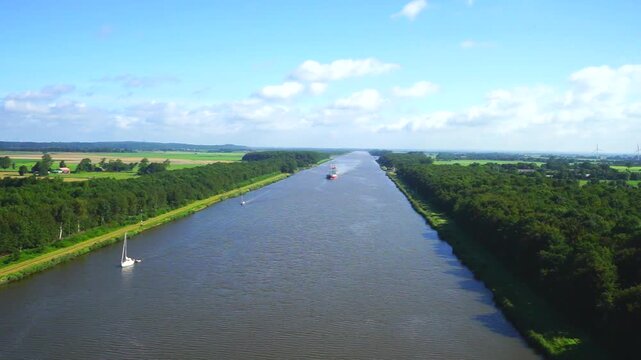 The Kiel Canal in Schleswig-Holstein