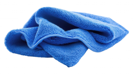 A close up of a folded light blue terry cloth hand towel