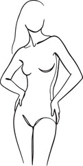 Abstract Female Silhouette vector hips