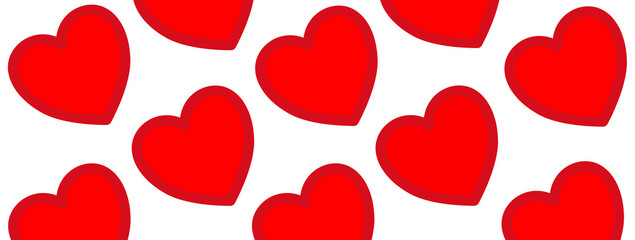 seamless pattern with red hearts