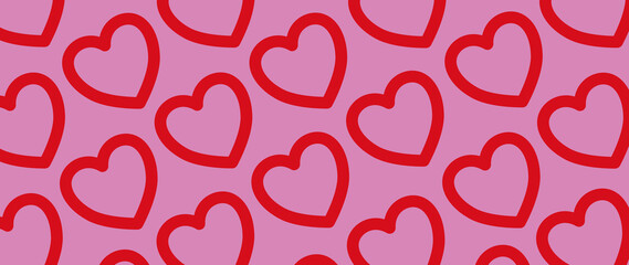hearts pattern background. red and pink