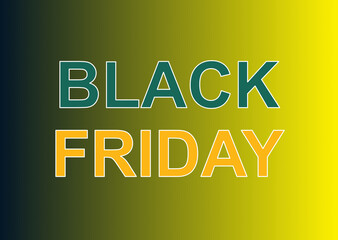 Black Friday poster, sales on the day of the event.	