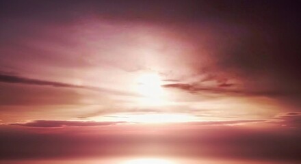 Abstract Sunset Horizon Reflected on a Smooth Foreground Surface