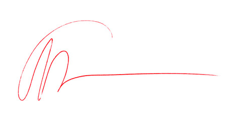 Red Pencil Underline - Hand drawn horizontal chalk, marker or pencil lines. Design element for emphasis, text lines and decoration. Set on a transparent background.