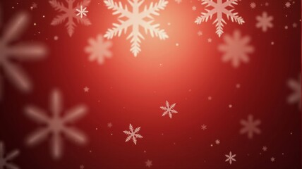 Snowflakes in red textured background.