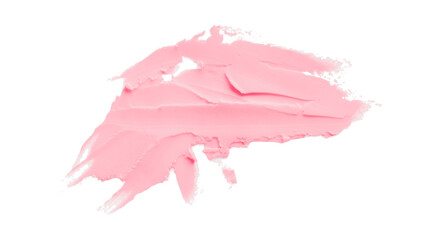 Pink clay texture on transparent background.