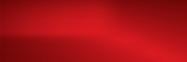 Abstract red gradient background, light and shadow on the backdrop with dimensions, hot tone wall with intense color, horizontal wallpaper.