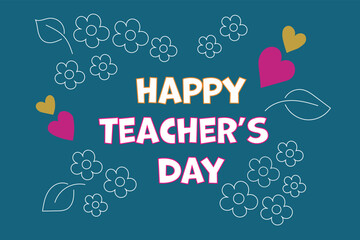 World Teachers' Day background - 5 October UNESCO  World TEACHER'S Day celebration concept