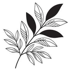 black and white flower tree