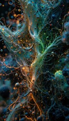Luminous Microcosm of Energetic Synapses and Glowing Biological Network