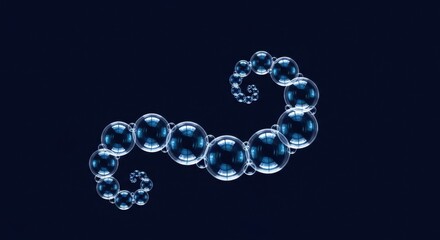 Abstract Spiraling Soap Bubbles