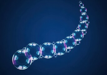 Abstract Spiraling Soap Bubbles