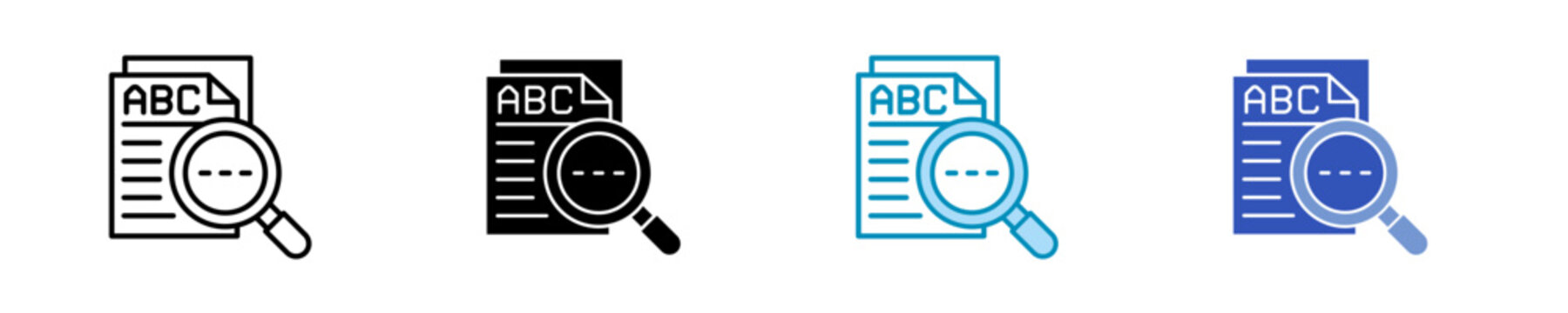 Spelling  Icon Set Multiple Style Collection