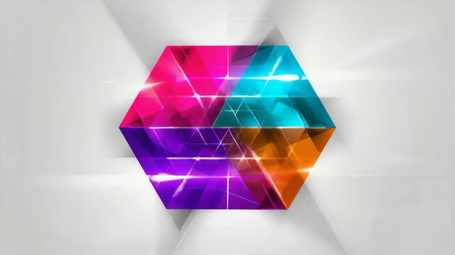 abstract geometric polygon shapes, low poly triangles in pink, blue, purple, and orange, futuristic network connections, digital tech design, modern abstract background