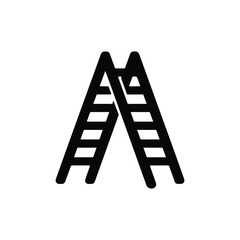 Vector ladder on white background