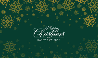 Christmas Holiday Background with Modern Stylized Snowflakes