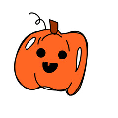 Bright Orange Pumpkin Icon for Celebration