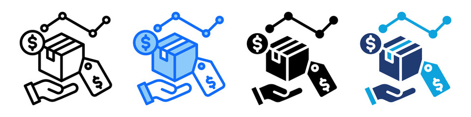 Sales Icon Set Multi Style Vector Illustration