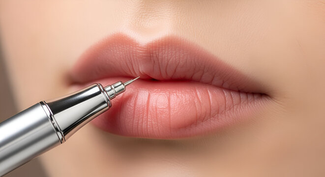 Permanent Lip Makeup Procedure for Fuller Defined Lips Cosmetic Tattooing for Beauty Enhancement and Long Lasting Results