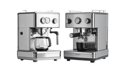 Fototapeta premium Vintage Style Coffee Machine – Classic Drip Brewer Isolated on Transparent Background
