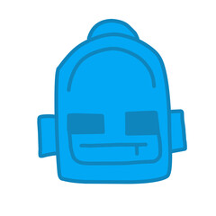 vector school bag blue color