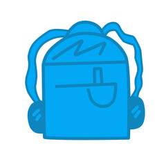 vector school bag blue color
