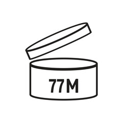 77 M SIGN vector illustration, packaging symbol Expiration period in months, expiration