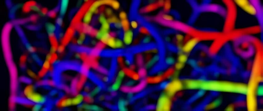 Abstract Colorful Lines Dance in Dynamic Motion