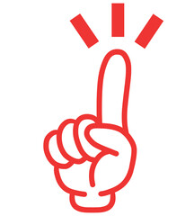 指さし　アイコン　記号　サイン タッチ　ワンポイント　手　イラスト	