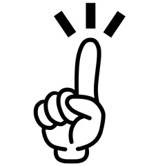 指さし　アイコン　記号　サイン タッチ　ワンポイント　手　イラスト	