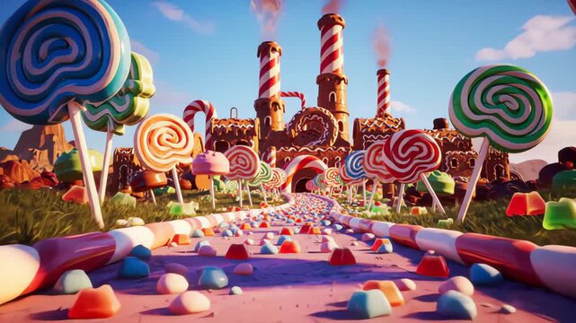 a colorful candy sweets land