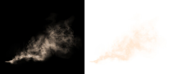 Fototapeta premium Elegant circular smoke PNG overlay with transparent fog ring and swirling mist textures for photo and design.