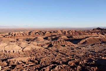Moon Valley at sunset in San Pedro de Atacama, Chile