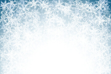 Delicate snowflakes form a winter background a cool and frosty design perfect for seasonal promotions and holiday themes. EPS vector illustration