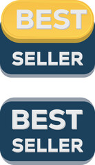 Promotional best seller badges set for retail sales and product marketing success