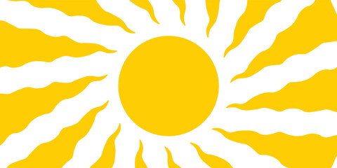 sun background vector design isolated yellow background