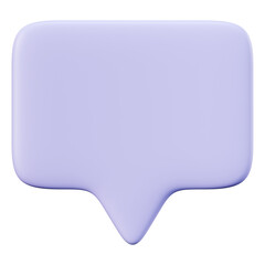 Chat bubble icon for chatbot message and conversation dialog with speech and text for online communication app UI interface, notification template layout for mobile design, 3D illustration